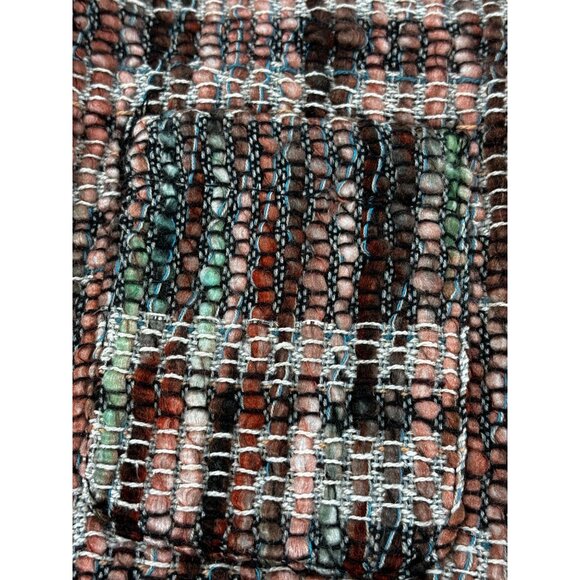 Ett Twa Anthropologie Petites XSP Fringe Hem Plaid Jacket Boho Tweed - Picture 6 of 11